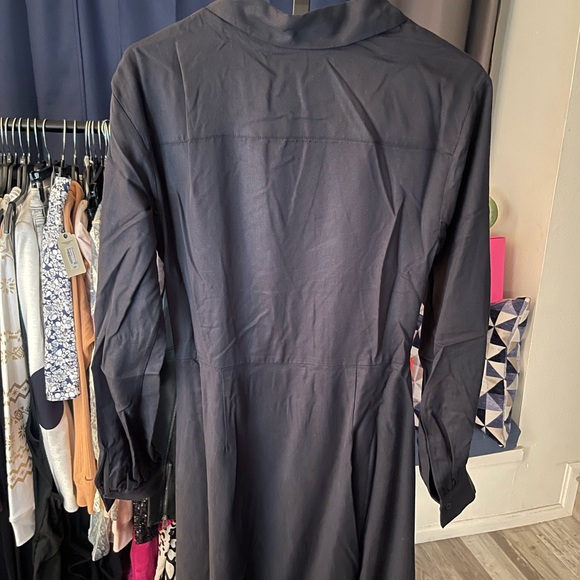 #49 - Black Draped Crossover Maxi Long Sleeve Dress. Brand New with Tag. - Picture 9 of 10